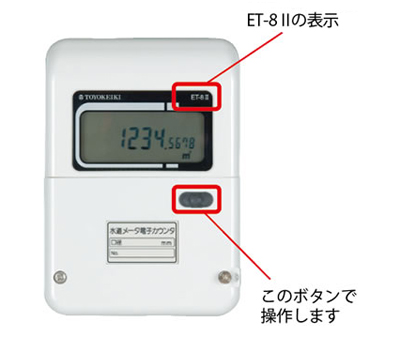 電子カウンタでのアラーム表示をリセットする方法