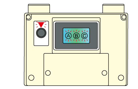 2.ガスメーターの復帰ボタンを押してください