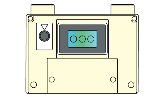 2.ガスメーターの復帰ボタンを押してください