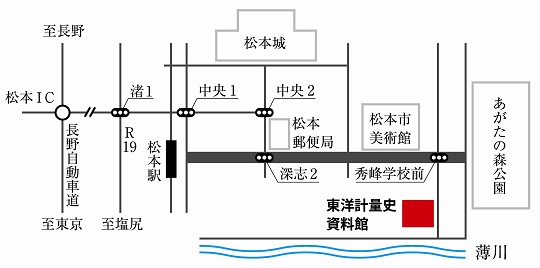 アクセスマップ　※東洋計器㈱本社とは場所が異なりますのでご注意下さい。