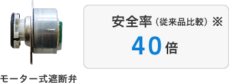 モーター式遮断弁で不明遮断を解消！